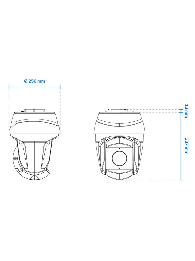 Cámara IP PTZ Exterior 5 MP con Zoom Óptico 30x Smart IR 200m y Tracking Protección Nema4X IP66 IK10 EIS WDR Pro con ciberseguridad Trend Micro Camera Link y certificado NDAA ONVIF Deep Search - SD9384-EHL - Imagen 2