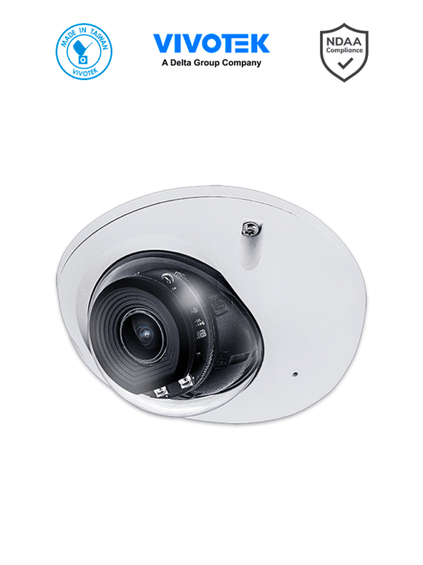 Camara IP domo exterior 5 Megapixeles lente fijo 2.8mm Iluminadores IR 2 Mts Microfono integrado Analitica de Deteccion de Comportamiento de Conductor IP67 IK10 NEMA4X - MD9582-H (DMS)