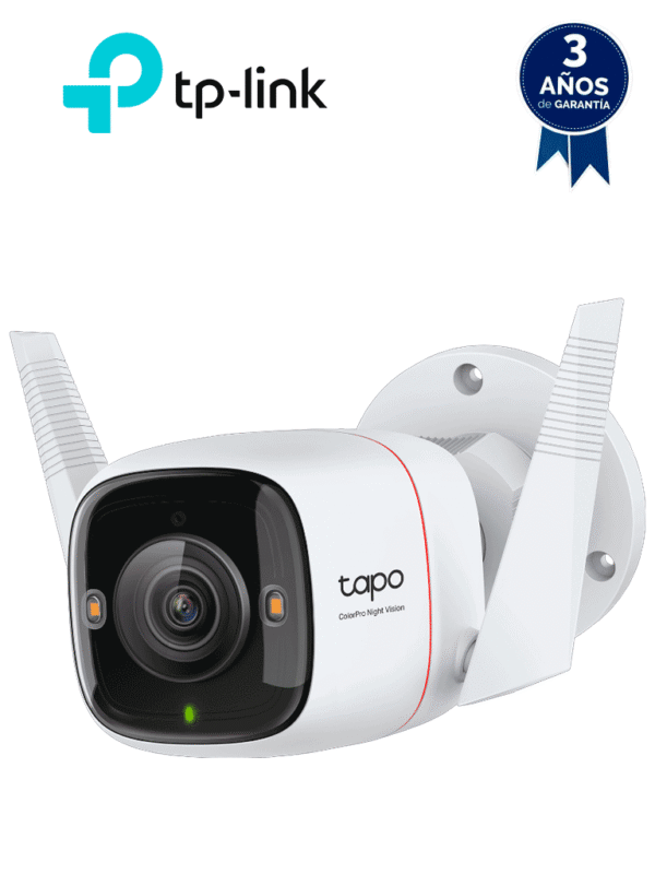 Cámara WIFI para exterior 2K Color Pro 24 7 Lente Super Apertura F1 0 Detección persona animal y Vehículo soporta 512GB MicroSD - TAPO C325WB