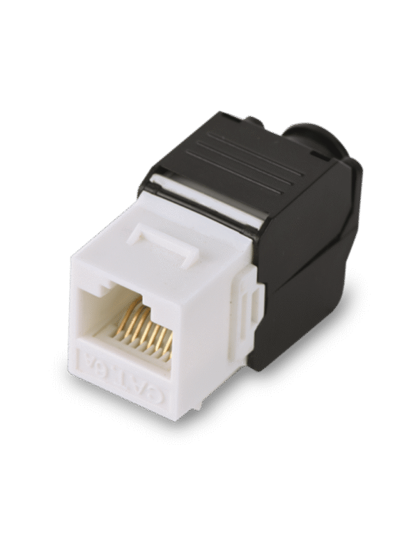 Modulo jack keystone RJ45 Armado sin herramienta 8 Hilos CAT 6 Compatible con calibres AWG 22-26 Color blanco - M242-C6
