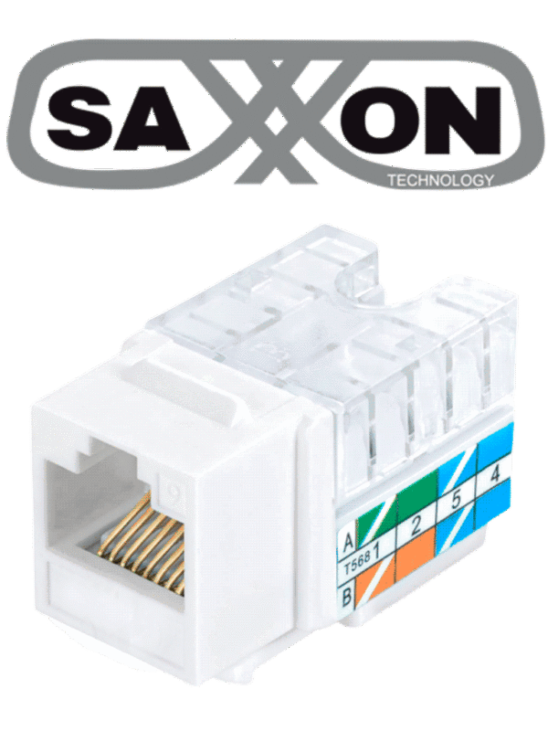 Modulo jack keystone RJ45 8 Hilos CAT 5E Compatible con calibres AWG 22-26 Color blanco - M265-C5 WHITE