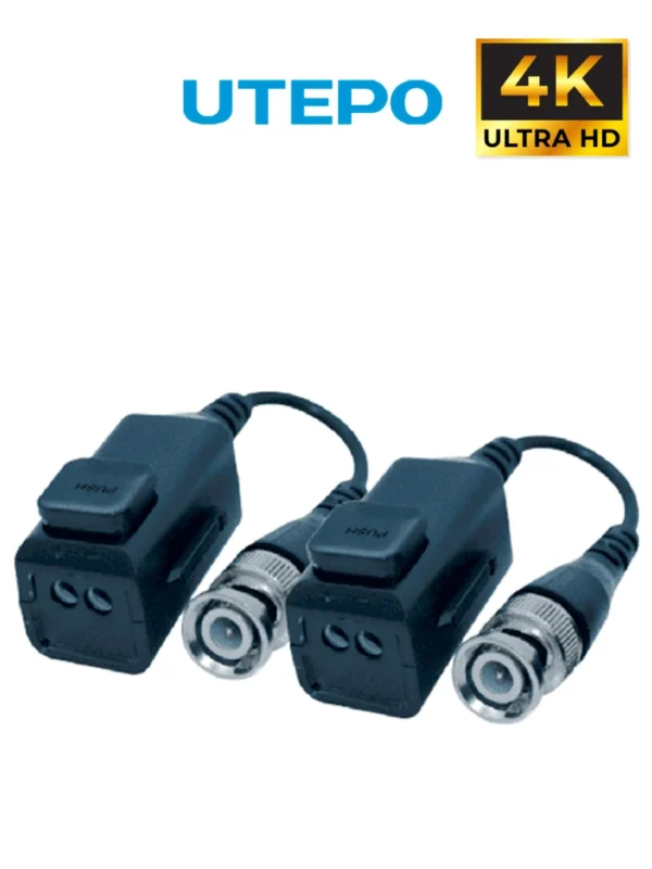Transceptores Pasivos 4K (Video Baluns) Botón Push Superior Empalmes Ordenados 4K hasta 150m 4MP a 200m 1080p hasta 250m Soporta HDCVI HDTVI/AHD/CVBS - UTP101P-HD6