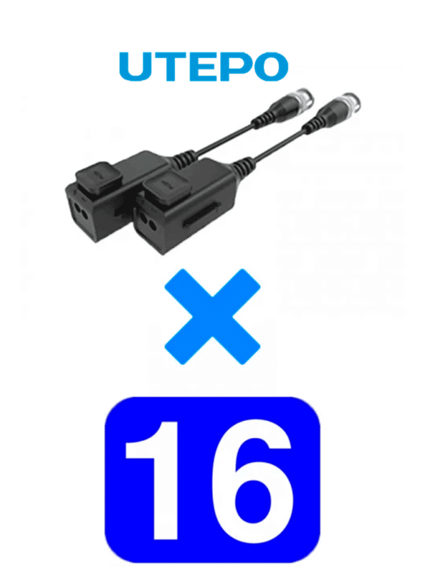 16 Pares de transceptores pasivos HD Distancias: CVI 720p a 300M 1080p a 250M 4MP a 200M 4K a 150M - UTP101PHD6PAK16