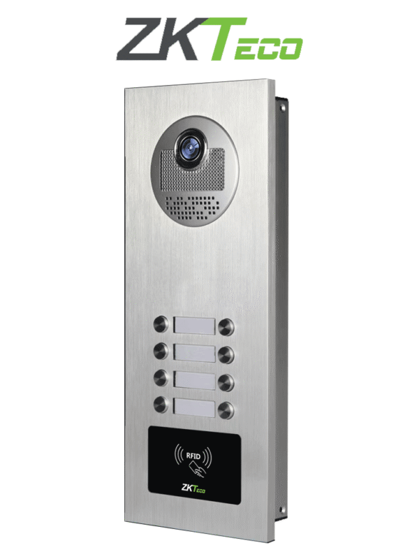 Videoportero Departamental para 8 Monitores Cámara de 700TVL Ángulo de Visión 92° Visión Nocturna Apertura de Puerta con Tarjeta RFID IP54 - VE08-A01