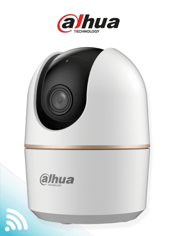 Cámara IP Domo Motorizado Wifi de 5 Megapíxeles con IA autotracking audio bidireccional (micrófono y altavoz) sirena IR de 10 m ranura MicroSD detección de humanos y modo privacidad - DH-H5A