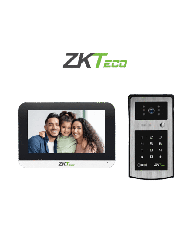 Kit de Videoportero IP Monitor Color de 7 Pulgadas Frente de Calle IP55 Cámara 1080P PoE Apertura con Tarjetas ID (125Khz) y Contraseña Excelente Visión Nocturna - VK07-B53L Kit