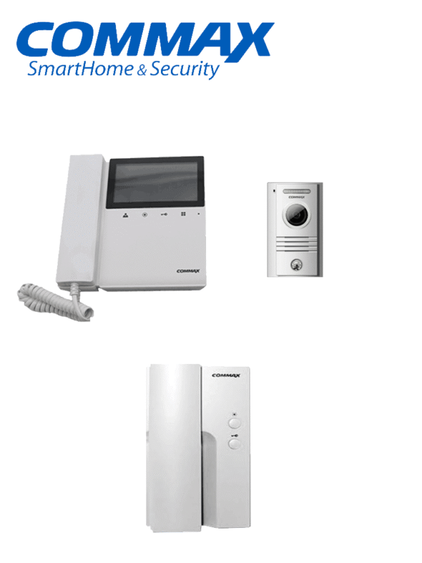 Paquete de videoportero que incluye monitor de 4.3 pulgadas frente de calle de aluminio y auricular con conexion al monitor contesta desde el monitor o el auricular Monitor y auricular se intercomunican - CDV-43K2+DRC40K + DP4-VHP