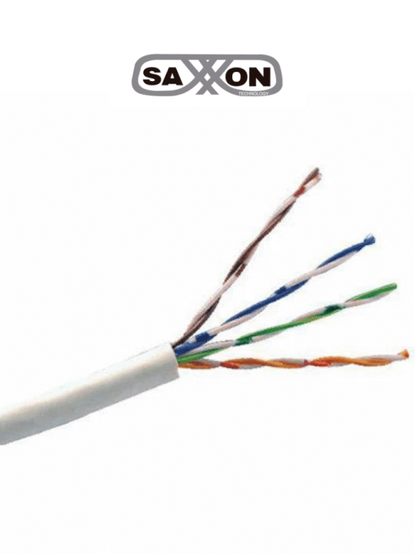 Bobina de Cable UTP Cat5e 100% Cobre 305 Metros Bobinado REELEX Color Blanco Uso Interior 4 Pares Soporta Pruebas de Rendimiento Ideal para Cableado de Redes y Video - OUTP5ECOP305BC