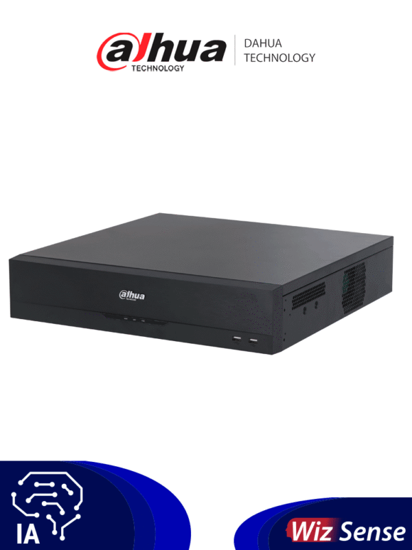 DVR de 16 Canales 4k WizSense H.265+ IA 8 Bahías de Discos Duros + 16 Canales IP Hasta 32 Canales IP 2 Canales de Reconocimiento Facial SMD Plus Codificación IA 16 Entradas y 6 Salidas de Alarma - DH-XVR5816S-4KL-I3
